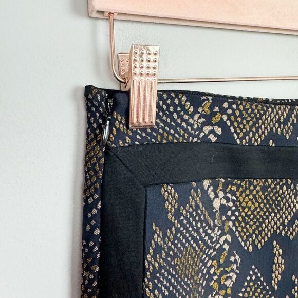 DIANE VON FURSTENBERG | Marta Python Print Black/Brown Skirt Women’s Size 4 - Picture 8 of 15